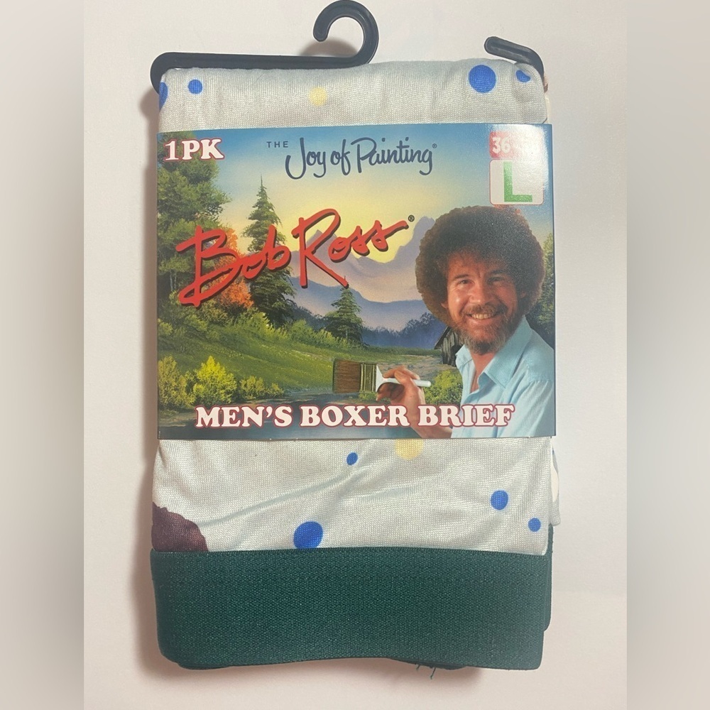BOB ROSS NWT The Joy of Painting Large Men's Boxer Brief - Multicolor